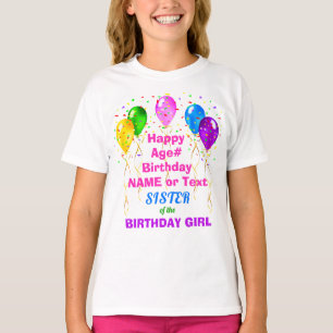 Camisa de aniversário Irmã OU para toda a FAMÍL