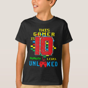 Camisa de Aniversário Jogo Desbloqueado Nível 10 A