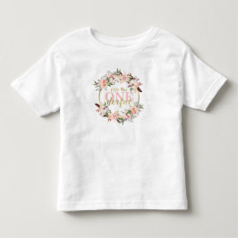 Camisa de Aniversário Miss ONEderful, Boho, Floral
