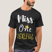 Camisa de Aniversário Miss Onederful Onederful Um 