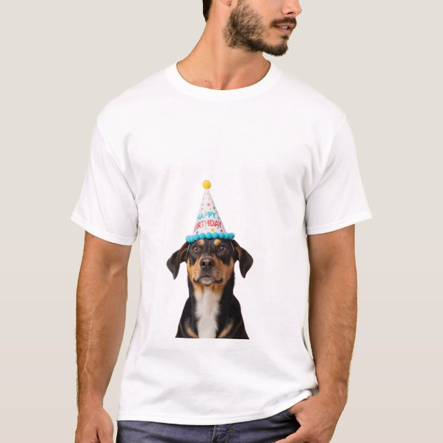 Camisa de Aniversário para Cachorro (Frente)