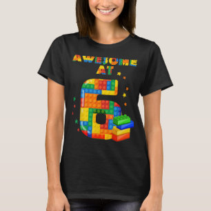 Camisa De Aniversário Para Crianças 6 Blocos De Ed