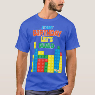 Camisa De Aniversário Para Crianças Vamos Construí