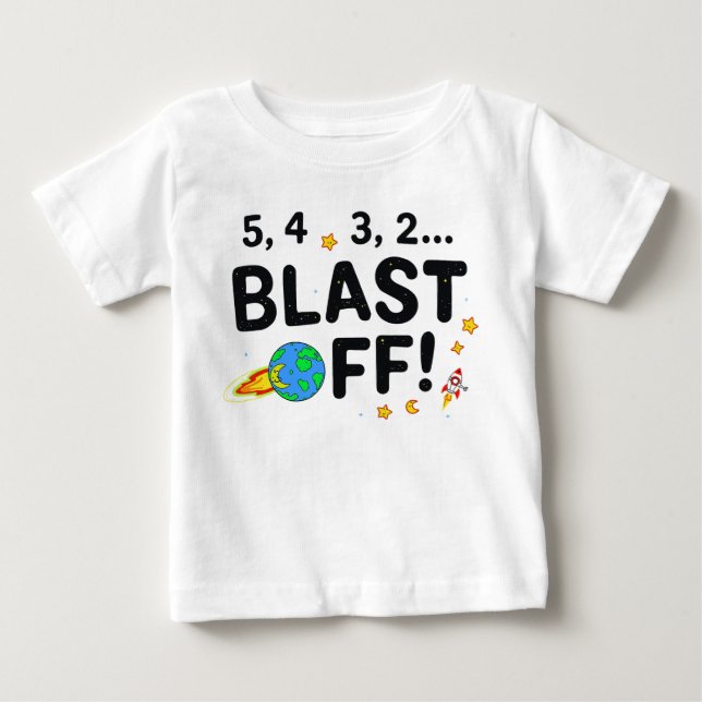 Camisa de Aniversário para Menino de 1 Ano – Fofa  (Frente)