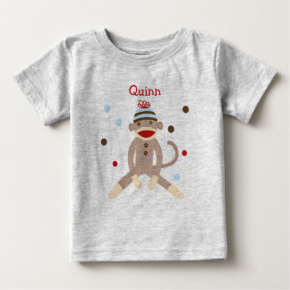 Camisa de aniversário personalizada do macaco Sock