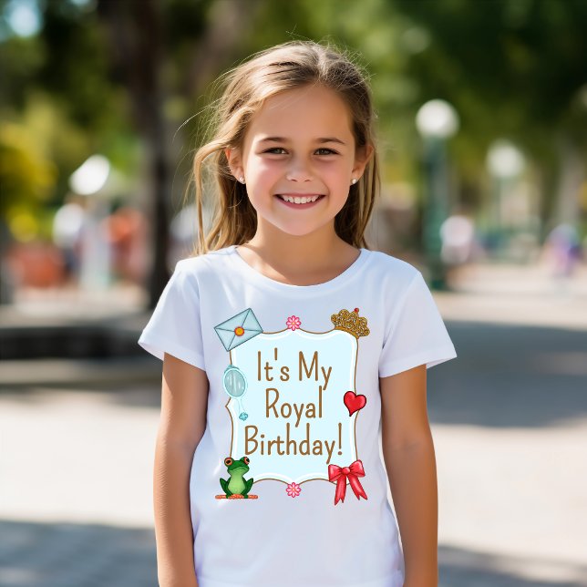 Camisa de Aniversário Real para Meninas (Criador carregado)