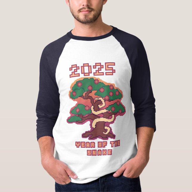 Camisa de Ano Novo: 2025 Ano da Cobra (Frente)