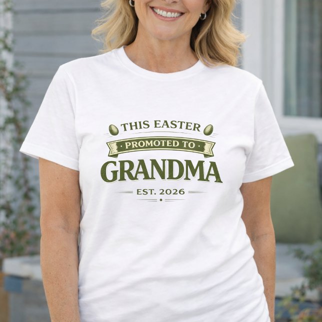 Camisa de Anúncio de Gravidez de Páscoa para Avó (Easter Pregnancy Announcement Shirt for Grandma)