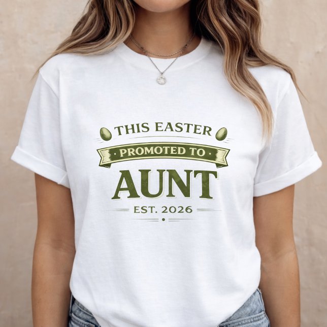 Camisa de Anúncio de Gravidez de Páscoa para Tia (Easter Pregnancy Announcement Shirt for Aunt)