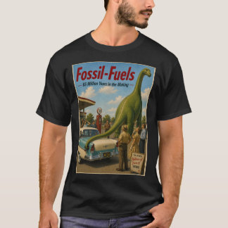Camisa de Anúncio Falso de Combustíveis Fósseis