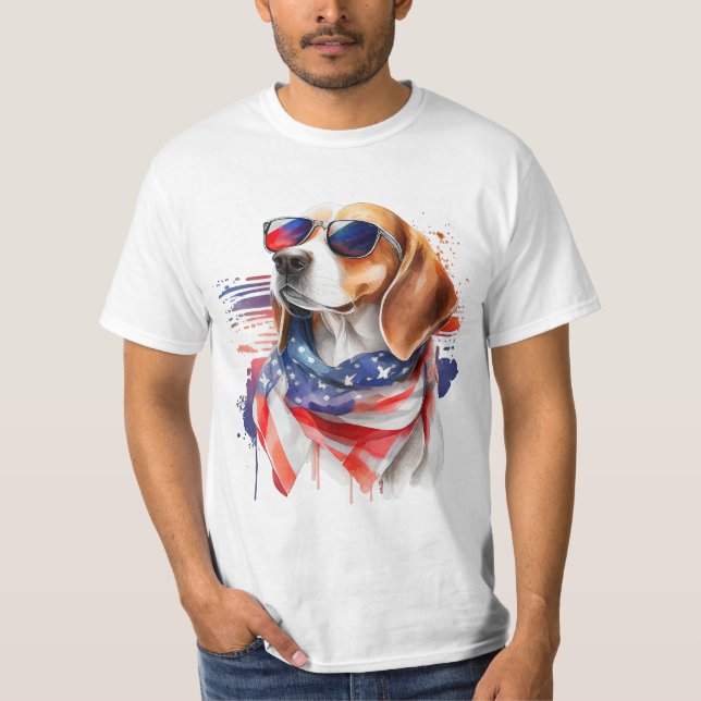 Camisa de Aquarela Cachorro-Beagle Sublimation Wat (Frente)