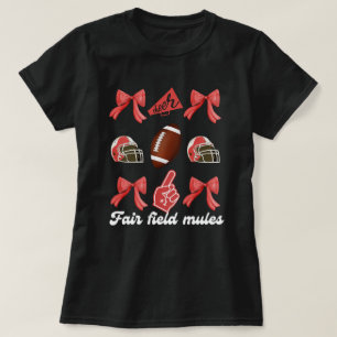 Camisa de Arco de coquete de futebol, estética de 
