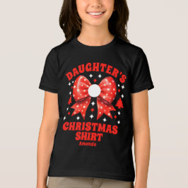 Camisa de Arco Vermelho de Natal da Filha Personal