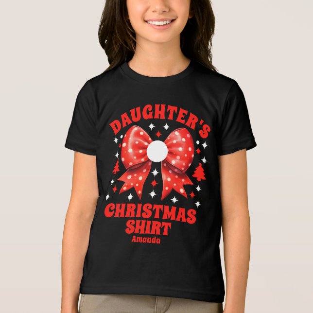 Camisa de Arco Vermelho de Natal da Filha Personal (Frente)