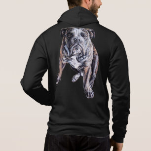 Camisa de Arte Bulldog Jaqueta Hoodie Masculina