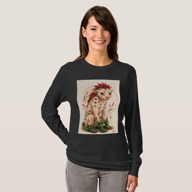 Camisa de Arte com Criatura Mítica Malhada (Frente Completa)