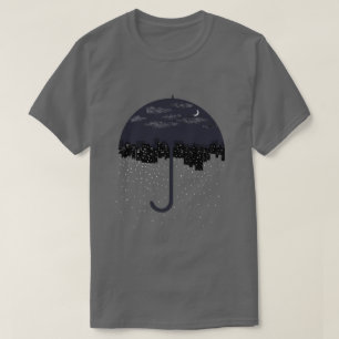 Camisa De Arte Da Chuva Das Luzes Dos Guarda-chuva