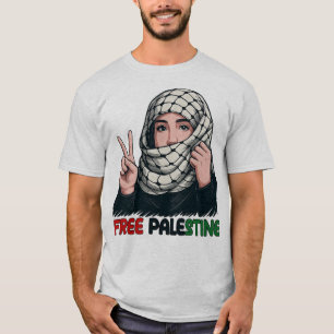 Camisa de arte da garota do Keffiyeh pela Palestin