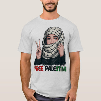 Camisa de arte da garota do Keffiyeh pela Palestin