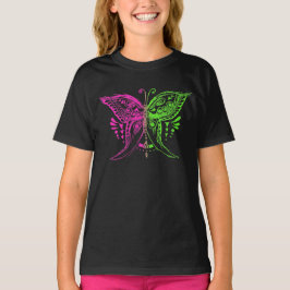 Camisa De Arte De Borboleta De Borboleta Rosa