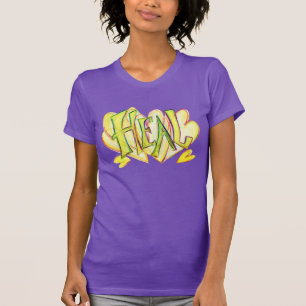 Camisa de Arte de Coração de Palavras Inspiracio