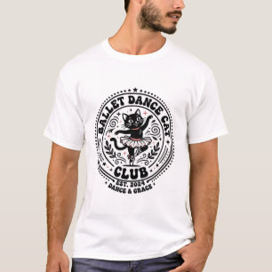 Camisa de Arte de Gato Dançarino de Ballet - Dança