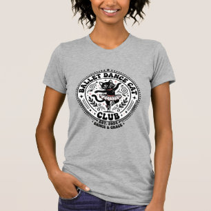 Camisa de Arte de Gato Dançarino de Ballet - Dança