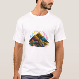 Camisa de arte de linha da Pirâmide do Egito Moder