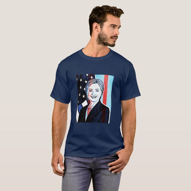 Camisa de Arte Digital Hilary Clinton Memabilia (Frente Completa)
