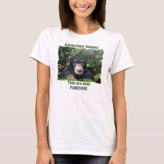 Camisa de Arte e Poemas da Vida Selvagem CHIMPANZE