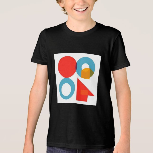 Camisa De Arte Geométrica Bauhaus - Cores Primária (Frente)