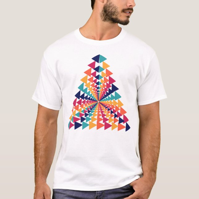 CAMISA DE ARTE GEOMÉTRICA TRIÂNGULO. (Frente)