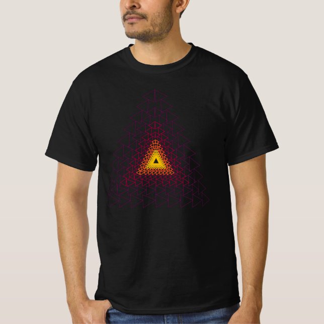 CAMISA DE ARTE GEOMÉTRICA TRIÂNGULO. (Frente)