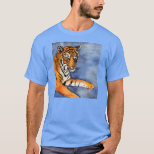 Camisa De Arte Personalizada Bengal Tiger (Laranja