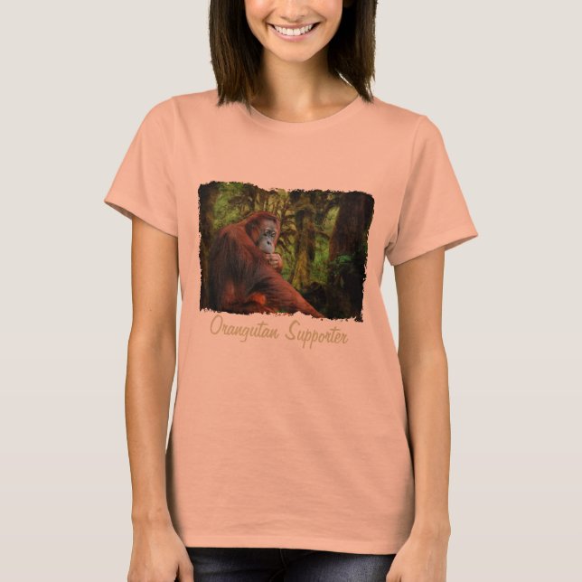 Camisa De Arte Sobre A Vida Selvagem De Red Ape, A (Frente)