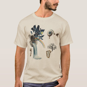 Camisa de Arte Surrealismo Estética Colagem Retro