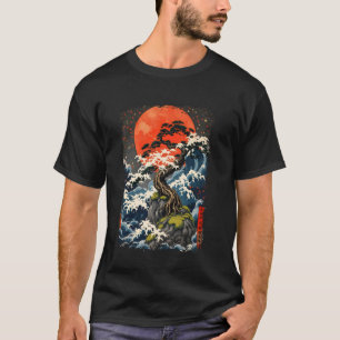 Camisa de árvore Bonsai Jardim Japonês Japão Botân