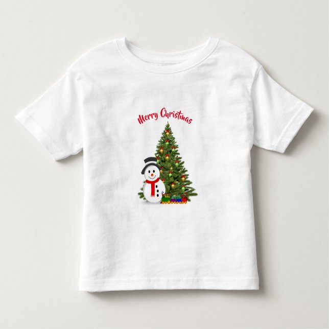 Camisa de Árvore de Natal bonita para Toddler (Frente)