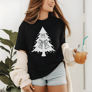 Camisa de árvore de Natal com laço Coquette Vibes