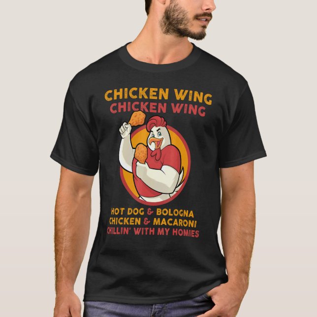 Camisa de Asa de Frango Asa de Frango Crianças Cac (Frente)