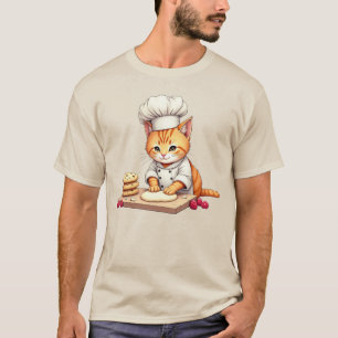 Camisa de Assar Biscoito de Gato - Camisa Divertid