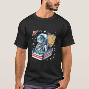 Camisa de Astronauta de Sardinha Engraçada Retro
