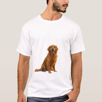 Camisa de Aventura de Acampamento com Golden Retri