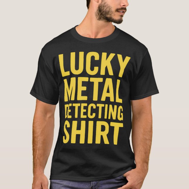 Camisa de Aventura de Detecção de Metal Sortuda (Frente)