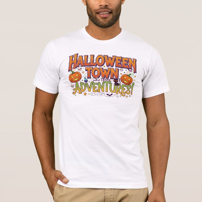 Camisa de Aventuras de Halloween para Crianças e A (Frente)
