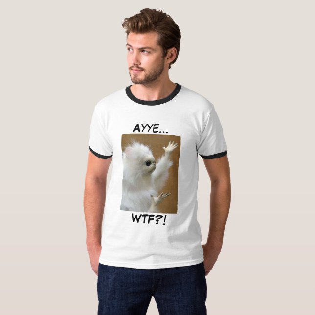 Camisa de Ayye WTF do meme do gato persa (Frente Completa)
