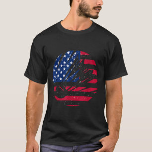 Camisa de Badminton da Bandeira Americana Masculin