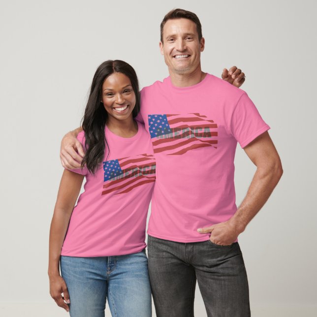Camisa de bandeira americana (Unissex)