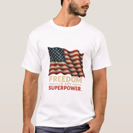 Camisa de Bandeira Americana - Estilo Negrito com