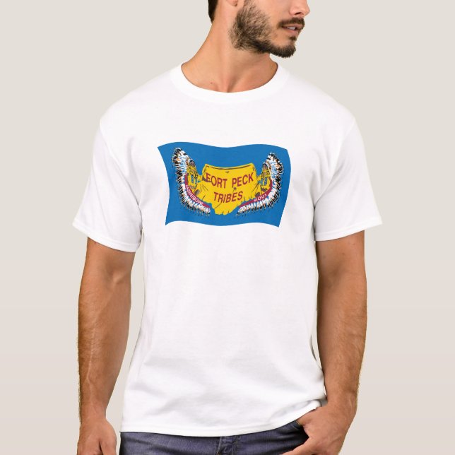 Camisa de bandeira Assiniboine de Fort Peck (Frente)